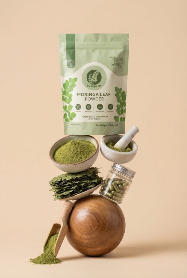 Organic Moringa Powder (Ecuador) – Energy, Immunity & Detox Superfood | 100% Pure | Moringa 305
